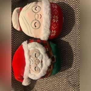 Pair of Squishmallows holiday stuffed animals